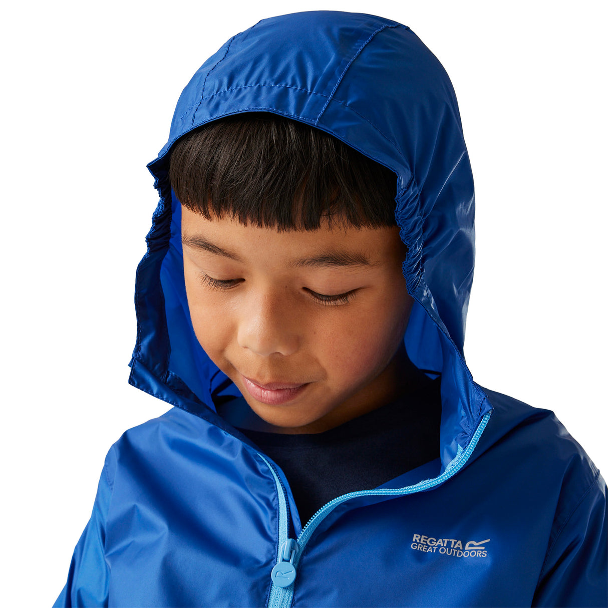 Regatta Kids' Pack-It Waterproof Packaway Jacket Midnight / Age 3-4-Midnight / Age 5-6-Midnight / Age 7-8-Midnight / Age 9-10-Midnight / Age 11-12 - 53 Degrees North 