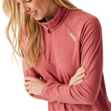 Regatta Women's Montes Lightweight Half Zip Fleece Pullover Mineral Red/Dusty Rose / X-Small-Mineral Red/Dusty Rose / Small-Mineral Red/Dusty Rose / Medium-Mineral Red/Dusty Rose / Large-Mineral Red/Dusty Rose / X-Large - 53 Degrees North 