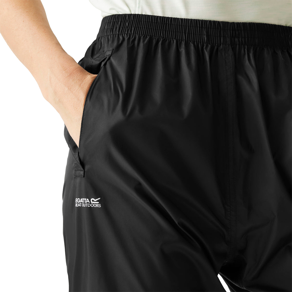 Regatta Women's Pack-It Waterproof Overtrousers Midnight / Small-Midnight / Medium-Midnight / Large-Midnight / X-Large-Black / Small - 53 Degrees North 