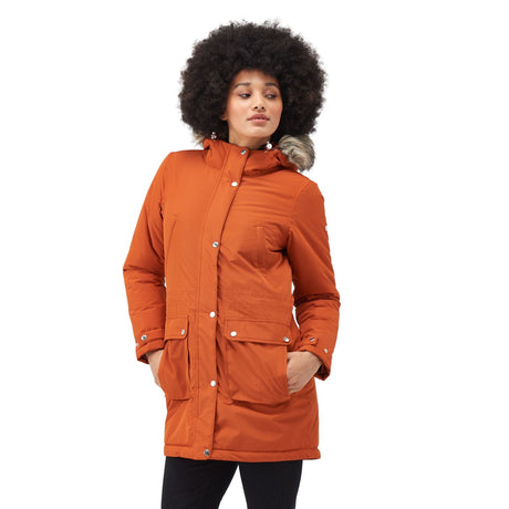Regatta Women's Voltera Heated Parka Jacket Burnt Copper / X-Small-Burnt Copper / Small-Burnt Copper / Medium-Burnt Copper / Large-Burnt Copper / X-Large - 53 Degrees North 
