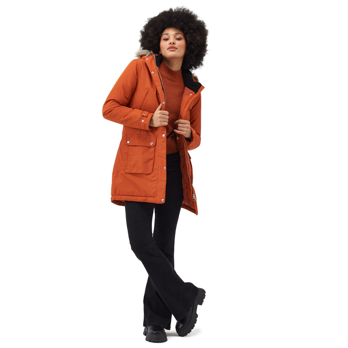 Regatta Women's Voltera Heated Parka Jacket Burnt Copper / X-Small-Burnt Copper / Small-Burnt Copper / Medium-Burnt Copper / Large-Burnt Copper / X-Large - 53 Degrees North 