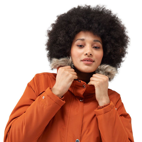 Regatta Women's Voltera Heated Parka Jacket Burnt Copper / X-Small-Burnt Copper / Small-Burnt Copper / Medium-Burnt Copper / Large-Burnt Copper / X-Large - 53 Degrees North 