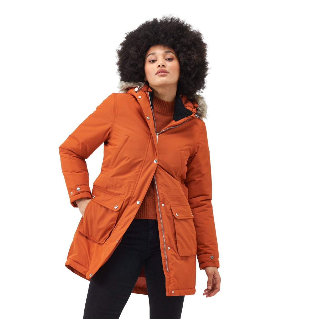 Regatta Women's Voltera Heated Parka Jacket Burnt Copper / X-Small-Burnt Copper / Small-Burnt Copper / Medium-Burnt Copper / Large-Burnt Copper / X-Large - 53 Degrees North 