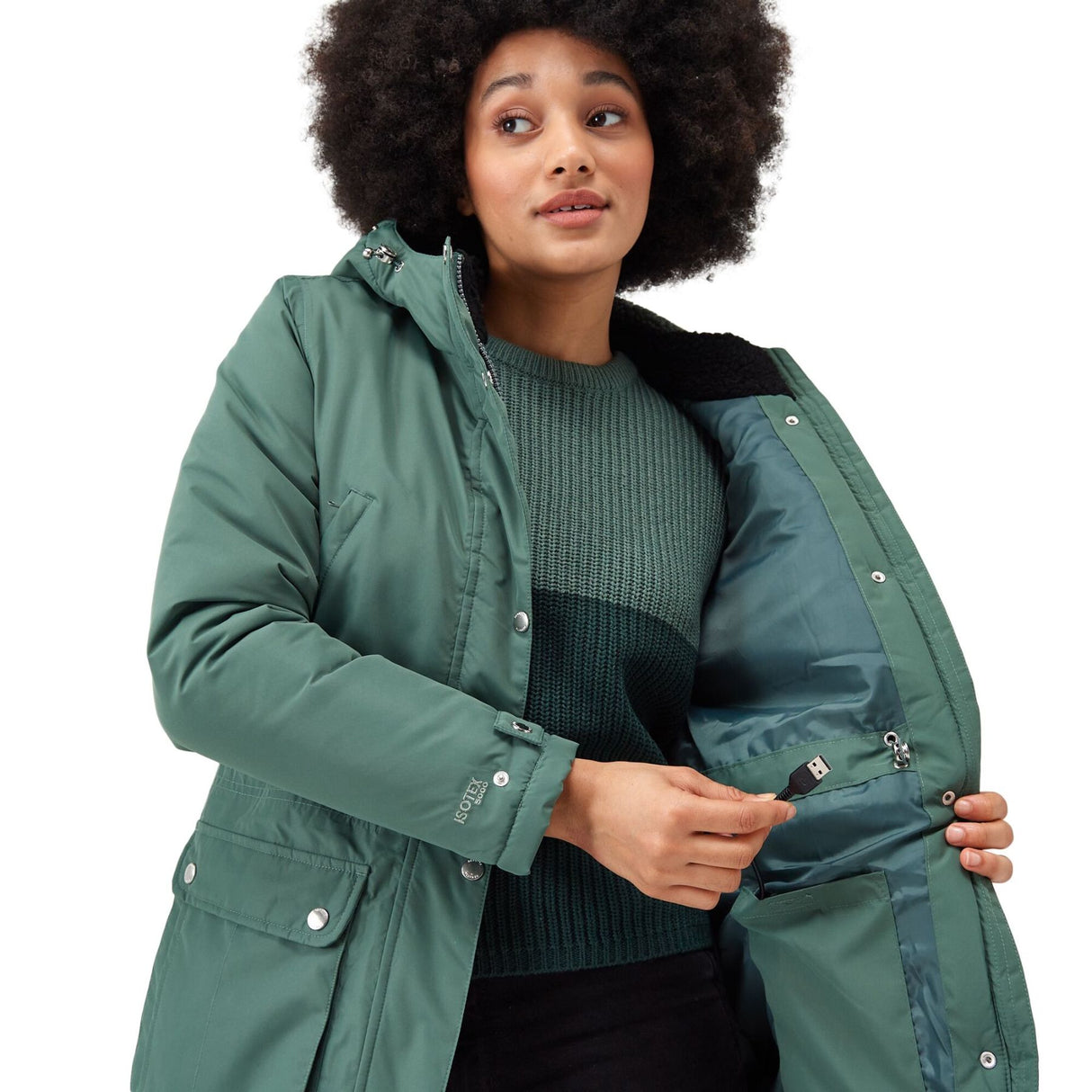 Regatta Women's Voltera Heated Parka Jacket Burnt Copper / X-Small-Burnt Copper / Small-Burnt Copper / Medium-Burnt Copper / Large-Burnt Copper / X-Large - 53 Degrees North 