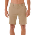 Ripcurl Men's Boardwalk Phase Nineteen Shorts Khaki / Small-Khaki / Small/Medium-Khaki / Medium-Khaki / Medium/Large-Khaki / Large - 53 Degrees North 