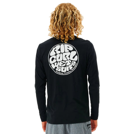 Ripcurl Men's Icons Of Surf UPF Long Sleeve Rash Vest Black / Small-Black / Medium-Black / Large-Black / X-Large-White / Small - 53 Degrees North 