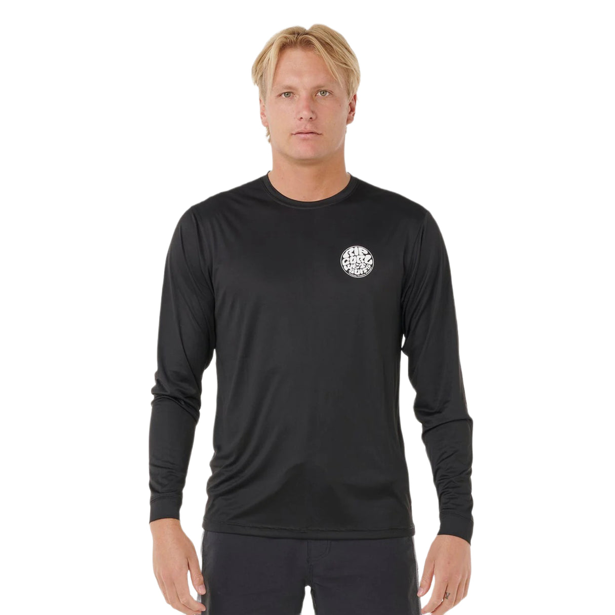 Ripcurl Men's Icons Of Surflite UPF Long Sleeve Rash Vest Black / Small-Black / Medium-Black / Large-Black / X-Large - 53 Degrees North 