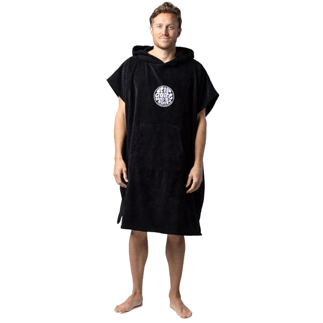 Ripcurl Men's Logo Hooded Towel Black - 53 Degrees North 