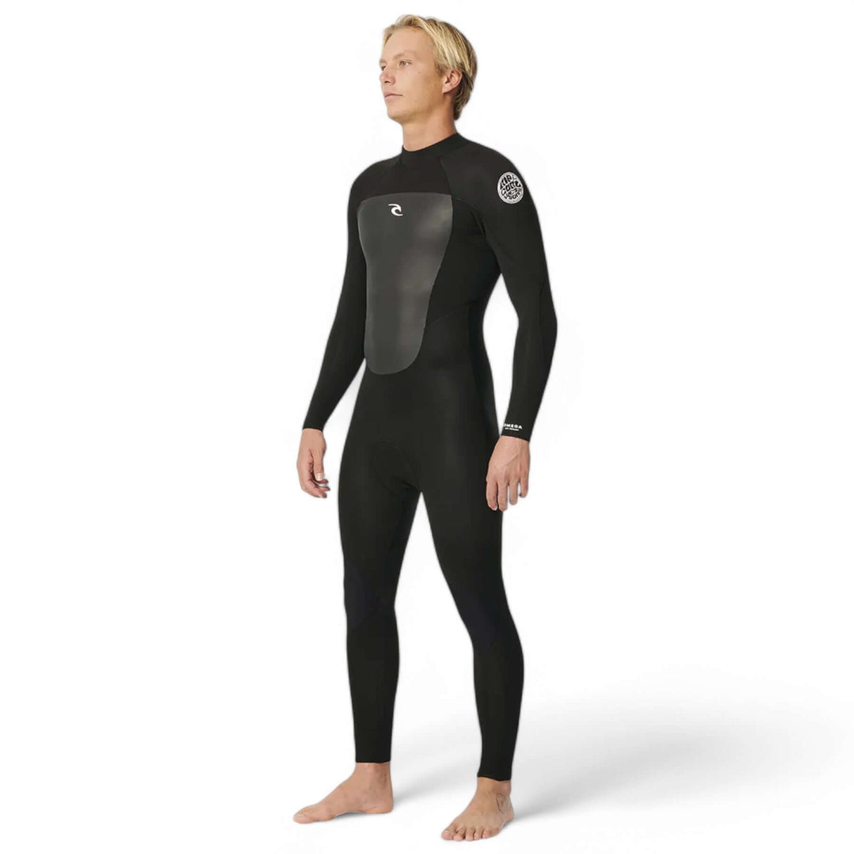 Ripcurl Men's Omega 5/3 GB Back Zip Steamer Wetsuit Black / Small-Black / Medium-Black / Large-Black / X-Large - 53 Degrees North 