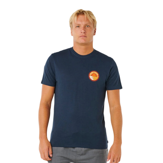 Ripcurl Men's Pacific Rinse Stacked T-Shirt Dark Navy / Small-Dark Navy / Medium-Dark Navy / Large-Dark Navy / X-Large-Faded Denim / Small - 53 Degrees North 