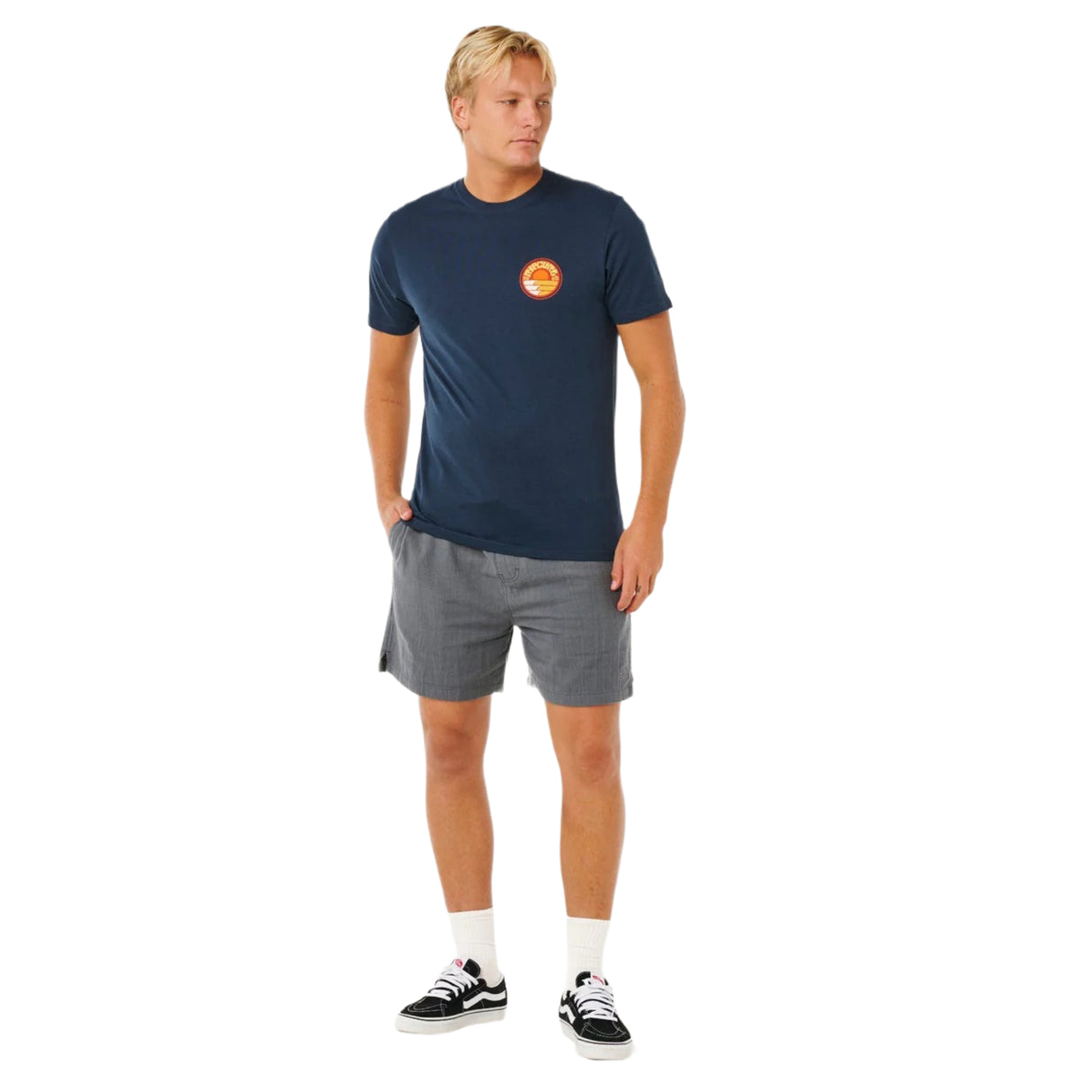 Ripcurl Men's Pacific Rinse Stacked T-Shirt Dark Navy / Small-Dark Navy / Medium-Dark Navy / Large-Dark Navy / X-Large-Faded Denim / Small - 53 Degrees North 