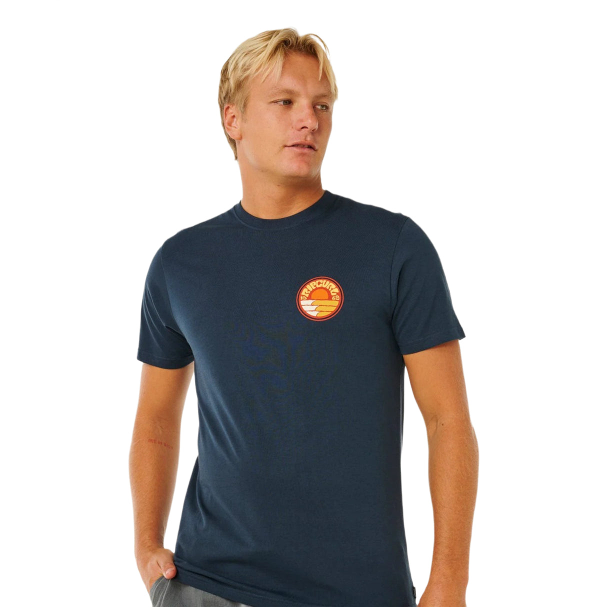 Ripcurl Men's Pacific Rinse Stacked T-Shirt Dark Navy / Small-Dark Navy / Medium-Dark Navy / Large-Dark Navy / X-Large-Faded Denim / Small - 53 Degrees North 
