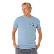 Ripcurl Men's Pacific Rinse Stacked T-Shirt Faded Denim / Small - 53 Degrees North