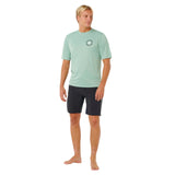 Ripcurl Men's Pacific Rinse Surflite UPF Short Sleeve Rash Vest Dark Navy / Small-Dark Navy / Medium-Dark Navy / Large-Dark Navy / X-Large-Aloe / Small - 53 Degrees North 