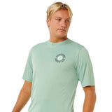 Ripcurl Men's Pacific Rinse Surflite UPF Short Sleeve Rash Vest Dark Navy / Small-Dark Navy / Medium-Dark Navy / Large-Dark Navy / X-Large-Aloe / Small - 53 Degrees North 