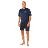Ripcurl Men's Pacific Rinse Surflite UPF Short Sleeve Rash Vest Dark Navy / Small-Dark Navy / Medium-Dark Navy / Large-Dark Navy / X-Large-Aloe / Small - 53 Degrees North 