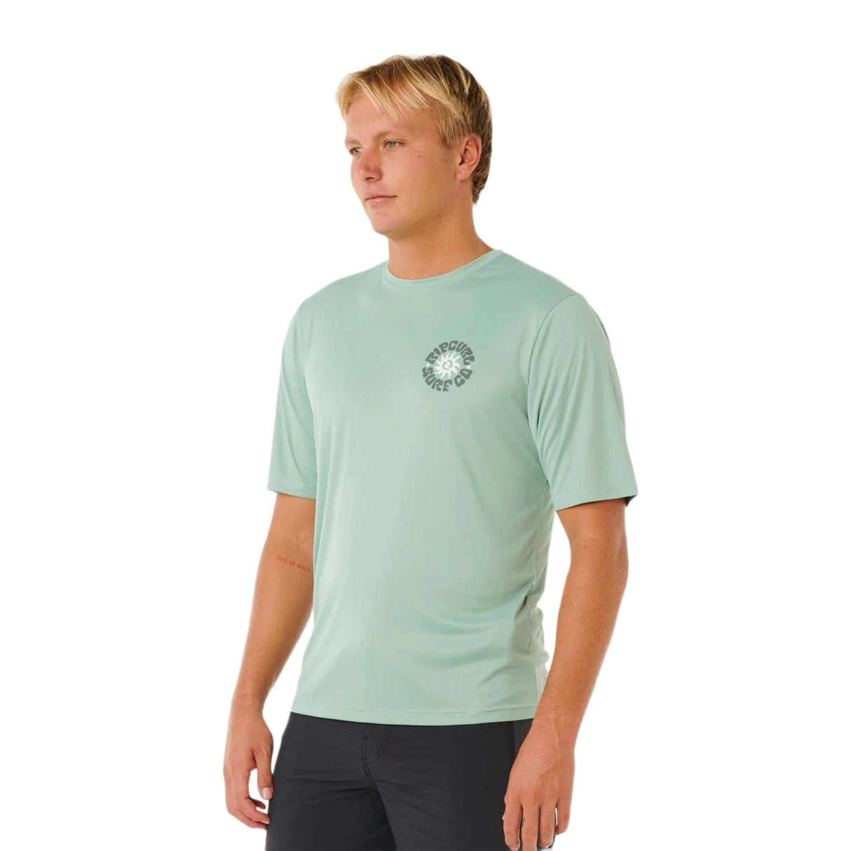 Ripcurl Men's Pacific Rinse Surflite UPF Short Sleeve Rash Vest Dark Navy / Small-Dark Navy / Medium-Dark Navy / Large-Dark Navy / X-Large-Aloe / Small - 53 Degrees North 