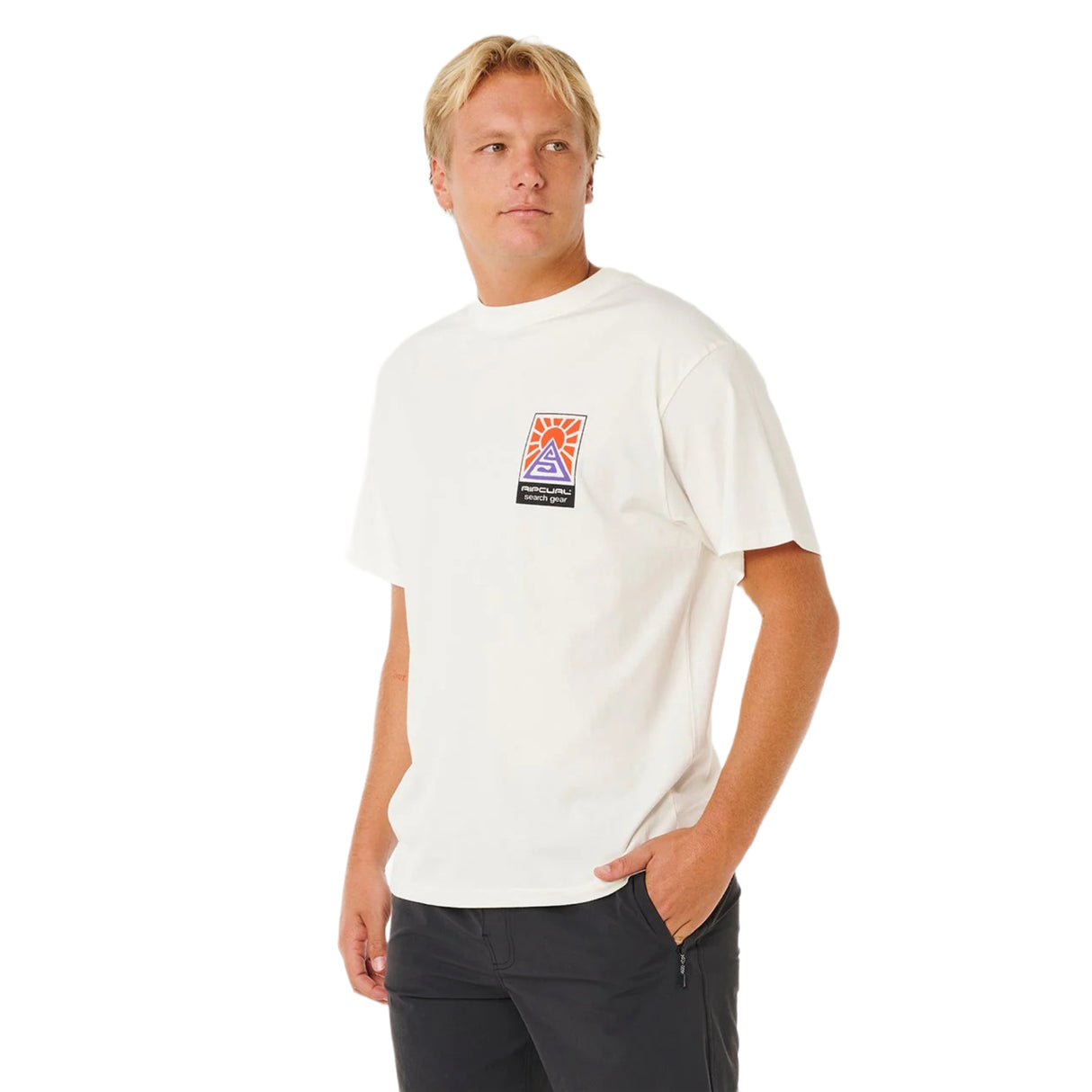 Ripcurl Men's Search Dawn T-Shirt Bone / Small-Bone / Medium-Bone / Large-Bone / X-Large - 53 Degrees North 
