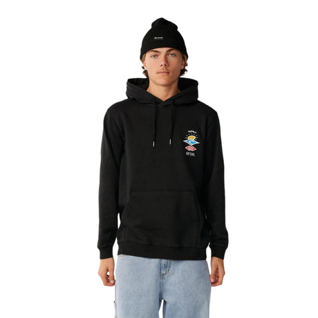 Ripcurl Men's Search Icon Hoodie Black / Small-Black / Medium-Black / Large-Black / X-Large - 53 Degrees North 