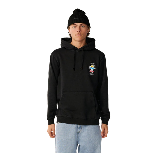 Ripcurl Men's Search Icon Hoodie Black / Small-Black / Medium-Black / Large-Black / X-Large - 53 Degrees North 
