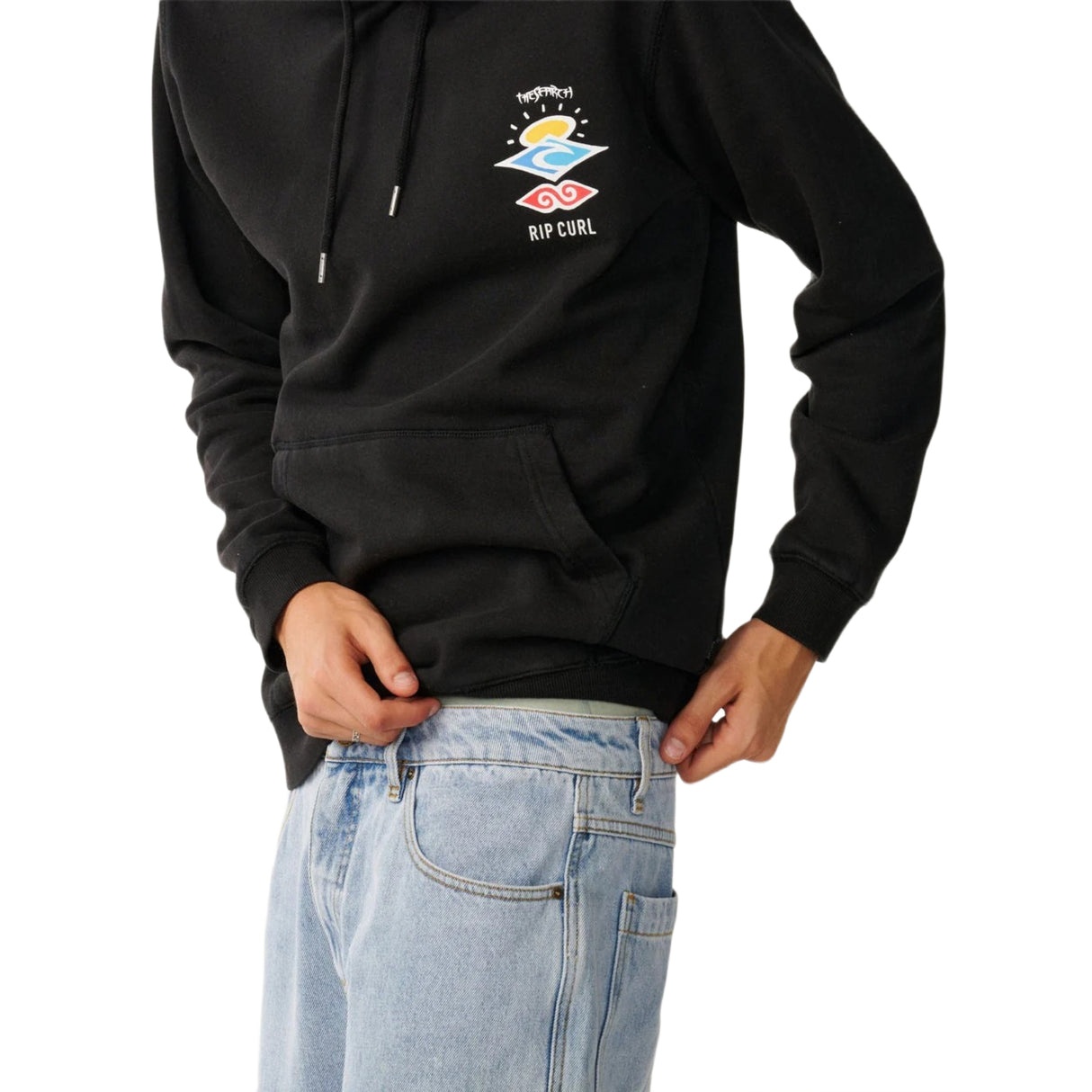 Ripcurl Men's Search Icon Hoodie Black / Small-Black / Medium-Black / Large-Black / X-Large - 53 Degrees North 