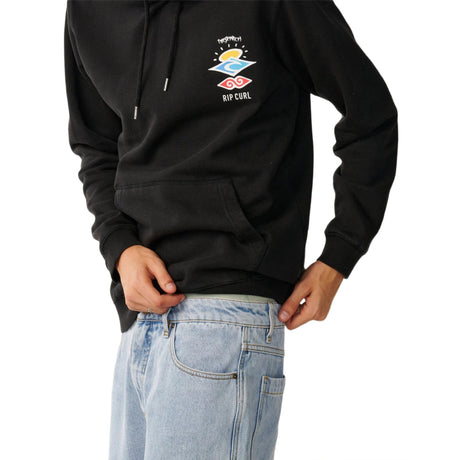 Ripcurl Men's Search Icon Hoodie Black / Small-Black / Medium-Black / Large-Black / X-Large - 53 Degrees North 