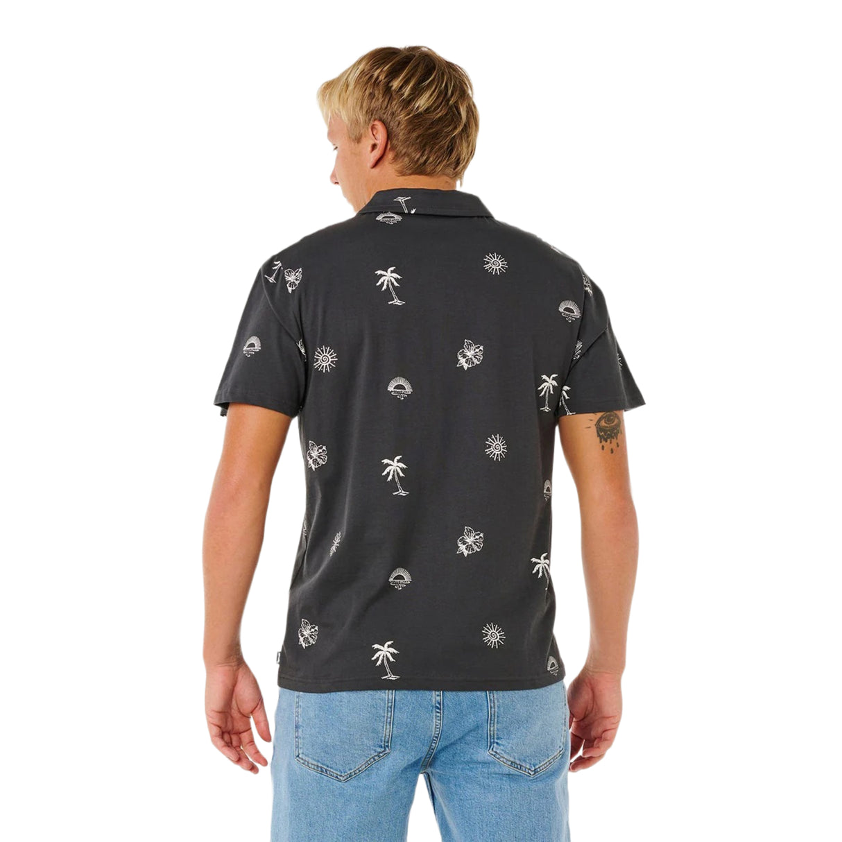 Ripcurl Men's Sessions Polo Shirt Washed Black / Small-Washed Black / Medium-Washed Black / Large-Washed Black / X-Large - 53 Degrees North 
