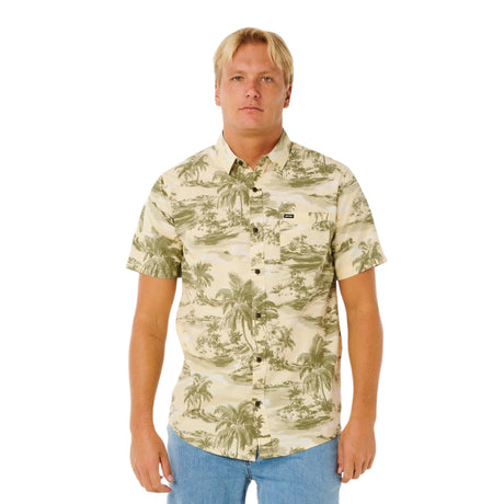 Ripcurl Men's Sessions Short Sleeve Button Shirt Vintage White / Small-Vintage White / Medium-Vintage White / Large-Vintage White / X-Large - 53 Degrees North 