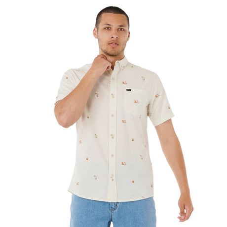 Ripcurl Men's Skelly Breach Short Sleeve Shirt Off White / Small-Off White / Medium-Off White / Large-Off White / X-Large - 53 Degrees North 