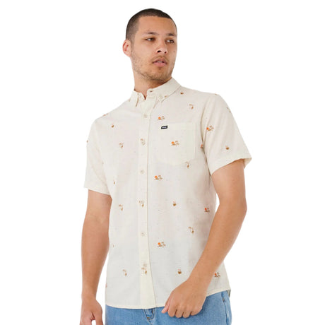 Ripcurl Men's Skelly Breach Short Sleeve Shirt Off White / Small-Off White / Medium-Off White / Large-Off White / X-Large - 53 Degrees North 