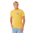 Ripcurl Men's Wettie Passage Icon T-Shirt Ochre / Small-Ochre / Medium-Ochre / Large-Ochre / X-Large-Faded Denim / Small - 53 Degrees North 