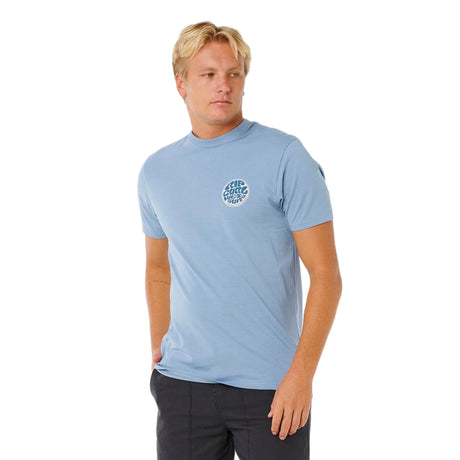 Ripcurl Men's Wettie Passage Icon T-Shirt Ochre / Small-Ochre / Medium-Ochre / Large-Ochre / X-Large-Faded Denim / Small - 53 Degrees North 