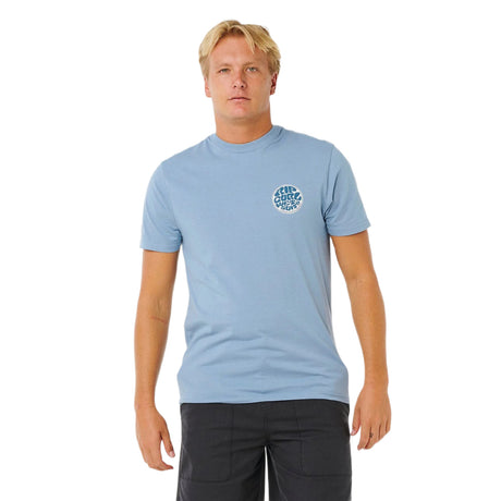 Ripcurl Men's Wettie Passage Icon T-Shirt Ochre / Small-Ochre / Medium-Ochre / Large-Ochre / X-Large-Faded Denim / Small - 53 Degrees North 
