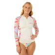 Ripcurl Women's Cala Vadella Long Sleeve UPF Rash Vest Multi / X-Small-Multi / Small-Multi / Medium-Multi / Large-Multi / X-Large - 53 Degrees North 