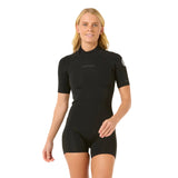 Ripcurl Women's Dawn Patrol 22 Short Sleeve Eco Springsuit Black / Small-Black / Medium-Black / Large - 53 Degrees North 