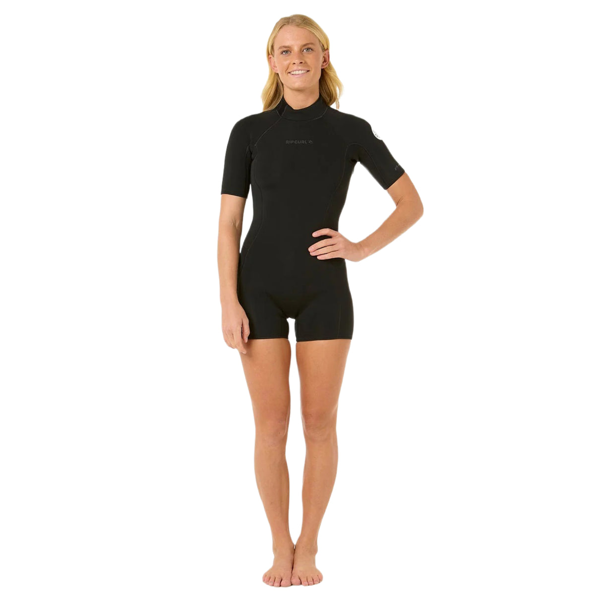 Ripcurl Women's Dawn Patrol 22 Short Sleeve Eco Springsuit Black / Small-Black / Medium-Black / Large - 53 Degrees North 