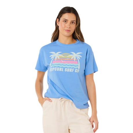 Ripcurl Women's Malibu Relaxed T-Shirt Cornflower Blue / X-Small-Cornflower Blue / Small-Cornflower Blue / Medium-Cornflower Blue / Large-Cornflower Blue / X-Large - 53 Degrees North 