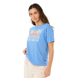 Ripcurl Women's Malibu Relaxed T-Shirt Cornflower Blue / X-Small-Cornflower Blue / Small-Cornflower Blue / Medium-Cornflower Blue / Large-Cornflower Blue / X-Large - 53 Degrees North 