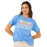 Ripcurl Women's Malibu Relaxed T-Shirt Cornflower Blue / X-Small-Cornflower Blue / Small-Cornflower Blue / Medium-Cornflower Blue / Large-Cornflower Blue / X-Large - 53 Degrees North 