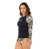 Ripcurl Women's Molokai Long Sleeve Rash Vest Black / X-Small-Black / Small-Black / Medium-Black / Large-Black / X-Large - 53 Degrees North 