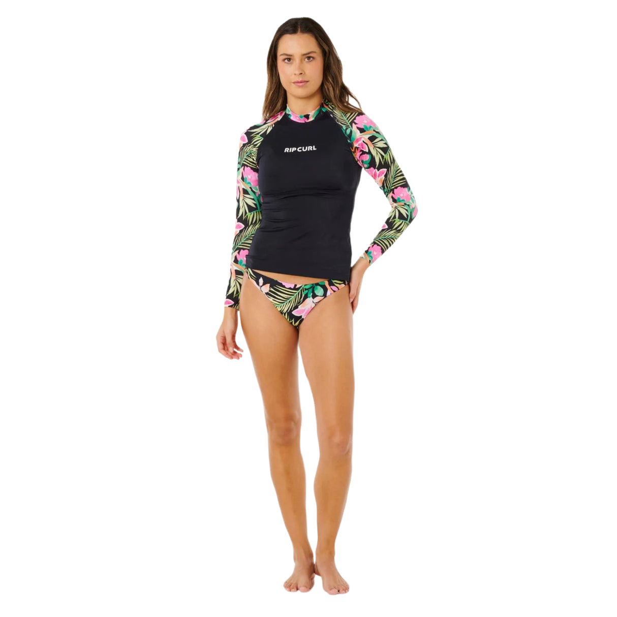 Ripcurl Women's Molokai Long Sleeve Rash Vest Black / X-Small-Black / Small-Black / Medium-Black / Large-Black / X-Large - 53 Degrees North 