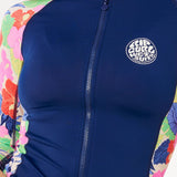 Ripcurl Women's Party Wave UPF Zip Thru Long Sleeve Swimsuit Multi / X-Small-Multi / Small-Multi / Medium-Multi / Large-Multi / X-Large - 53 Degrees North 