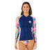 Ripcurl Women's Party Wave UPF Zip Thru Long Sleeve Swimsuit Multi / X-Small-Multi / Small-Multi / Medium-Multi / Large-Multi / X-Large - 53 Degrees North 