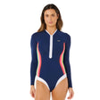 Ripcurl Women's Surf Stripe UPF Surf Suit Dark Navy / X-Small-Dark Navy / Small-Dark Navy / Medium-Dark Navy / Large-Dark Navy / X-Large - 53 Degrees North 