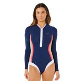Ripcurl Women's Surf Stripe UPF Surf Suit Dark Navy / X-Small-Dark Navy / Small-Dark Navy / Medium-Dark Navy / Large-Dark Navy / X-Large - 53 Degrees North 