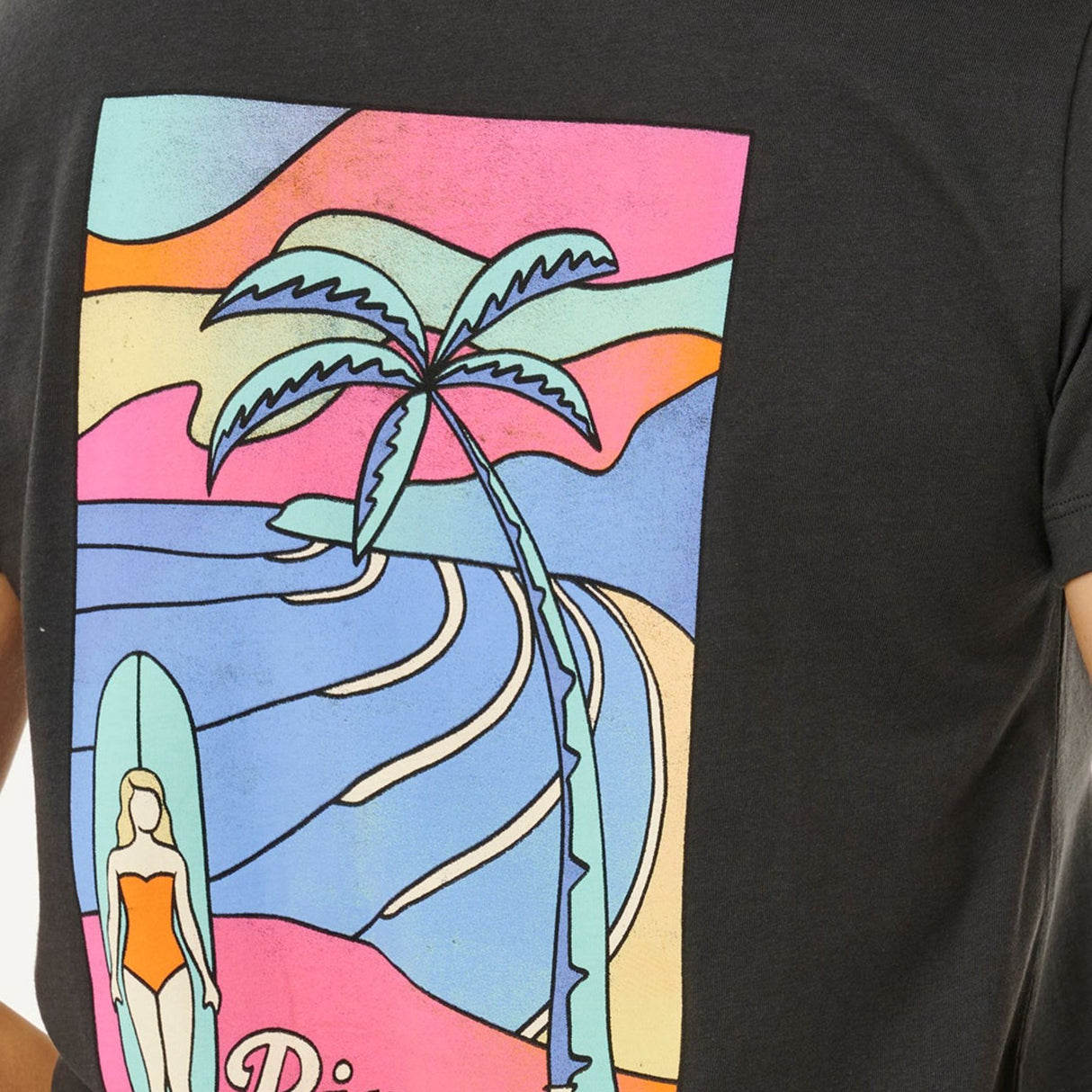 Ripcurl Women's Tide Line Standard T-Shirt Washed Black / X-Small-Washed Black / Small-Washed Black / Medium-Washed Black / Large-Washed Black / X-Large - 53 Degrees North 