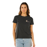 Ripcurl Women's Tide Line Standard T-Shirt Washed Black / X-Small-Washed Black / Small-Washed Black / Medium-Washed Black / Large-Washed Black / X-Large - 53 Degrees North 