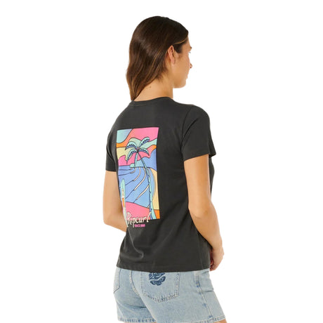 Ripcurl Women's Tide Line Standard T-Shirt Washed Black / X-Small-Washed Black / Small-Washed Black / Medium-Washed Black / Large-Washed Black / X-Large - 53 Degrees North 