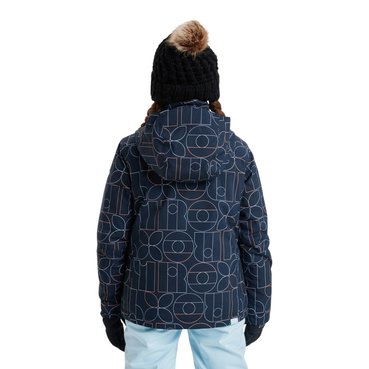 Roxy Girls' Roxy Jetty Ski Jacket True Black Bobby Line / Age 7-8-True Black Bobby Line / Age 9-10-True Black Bobby Line / Age 11-12-True Black Bobby Line / Age 13-14-True Black Bobby Line / Age 15-16 - 53 Degrees North 