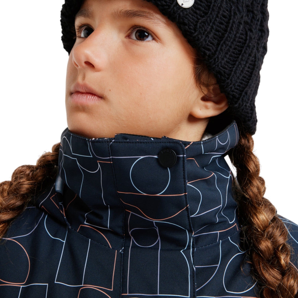 Roxy Girls' Roxy Jetty Ski Jacket True Black Bobby Line / Age 7-8-True Black Bobby Line / Age 9-10-True Black Bobby Line / Age 11-12-True Black Bobby Line / Age 13-14-True Black Bobby Line / Age 15-16 - 53 Degrees North 